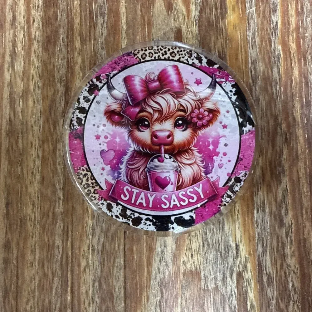 Magnetic Stay Sassy Cow Pop Up Phone Grip